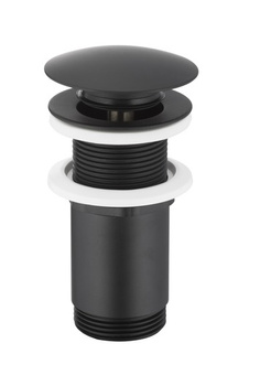 KFA spust umywalkowy typu klik-klak, duży bez przelewu, czarny 660-253-81