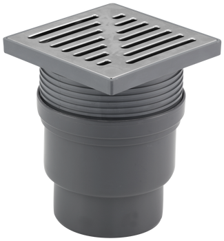 Tycner wpust kanalizacyjny regulowany z wyjściem prostym 110 mm, ruszt nierdzewny 886