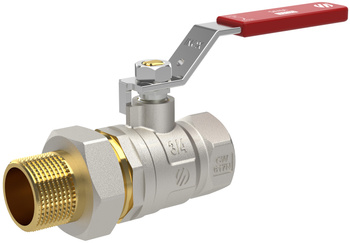 Arco zawór kulowy prosty z półśrubunkiem SENA VA30 1", dźwignia INOX 754205