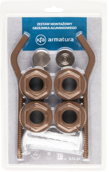 KFA komplet korków grzejnikowych redukcyjnych 1"x1/2" z akcesoriami, miedziany 878-200-19