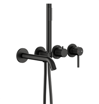 KFA zestaw wannowy podtynkowy z baterią 3-otworową 2-funkcyjną MOZA, czarny 5039-411-81