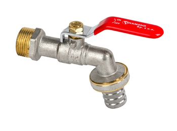 Diamond kurek kulowy - kran czerpalny mini, z dławikiem 1/2" ART.2501-D-15