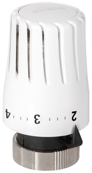 Invena głowica termostatyczna mini 2 M30X1.5 PROV z blokadą temperatury, biała CD-73-015-X