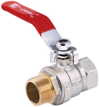 Perfexim kurek kulowy perfekt system, z rączką stalową, czerwony 3/4" WZ DN20 PHA-003 00-003-0200-000