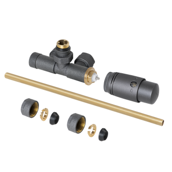Invena zestaw jednootworowy, zespolony do dolnego podłączenia DUOPLEX PROV, grafit CZ-87-G15