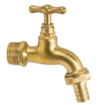 Diamond zawór wypływowy ze złączką do węża 1/2", żółty polerowany ART.206-1/2.Y