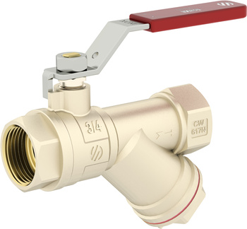 Arco zawór kulowy wodny SENA z filtrem skośnym z rączką stalową  3/4" GW 752304