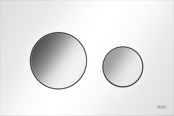 Tece TECEloop - przycisk spłukujący do WC z tworzywa, biały przyciski chrom połysk 9240927