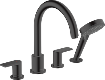 Hansgrohe bateria Vernis Shape nawannowa 4-otworowa czarny mat 71459670