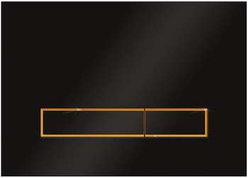 KK-POL przycisk spłukujący Vitrum Grande V3, czarny połysk/złoty SPP/017/0/K