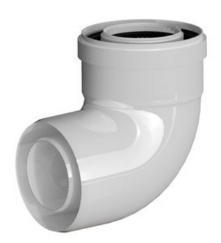 Ricom kolano koncentryczne PP-AL 87° DN 60/100 z uszczelką EPDM PP60/100B90