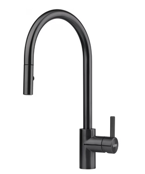 WYPRZEDAŻ: Franke bateria zlewozmywakowa EOS NEO z wyciąganą wylewką, czarna 115.0613.671