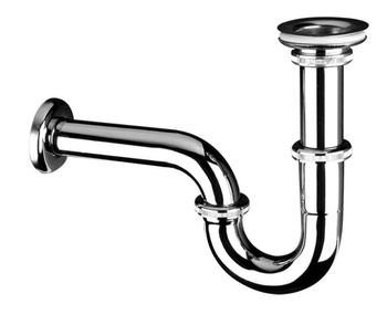 McAlpine półsyfon umywalkowy rurowy 1 1/4" x 32mm chrom 215+255CB