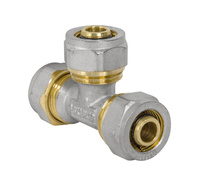 Diamond trójnik redukcyjny potrójny, PEX-AL-PEX, mosiądz 16x16x16 FTN-009.16X16X16.T-3