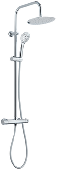 Invena zestaw prysznicowy z deszczownicą i baterią termostatyczną Musta, chrom AU-84-001-X