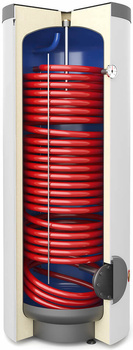 Galmet wymiennik z dużą wężownicą spiralną do pomp ciepła 200l SGW(S) Tower Grand, biały 26-208107