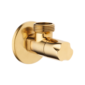 Invena zawór kątowy z głowicą ceramiczną 1/2"x3/8", złoty ZW-49-00Z-W