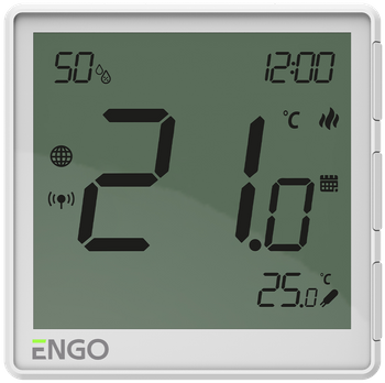 Engo podtynkowy, internetowy regulator tempertatury ZigBee 230V, biały EONE230W