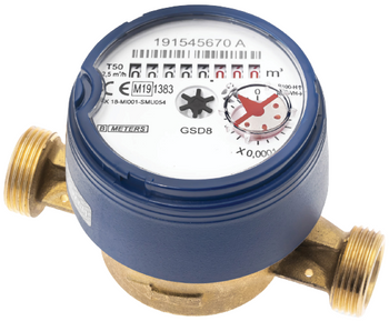 Bmeters wodomierz antymagnetyczny GSD8-I zimna woda, 1/2" AF Q3-2,5 m3/h, Tmax:50°C,L=110mm, MID R100/R50 AM 5903299931022
