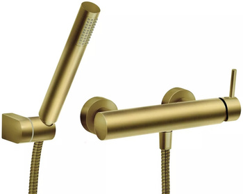 Ferro bateria natryskowa z zestawem natryskowym CIRICULUS, złoto szczotkowane BCK77BG