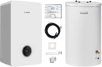 Bosch pakiet kocioł gazowy kondensacyjny jednofunkcyjny Condens GC2300iW20P + zasobnik WST120-5O + regulator CW400 + zestaw w szacht AZB 616/1 8734100642