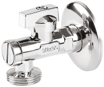 Perfexim kurek kulowy podłączeniowy z filtrem oraz pokrętlem metalowym 1/2" x 3/8" PHA-011 02-011-1510-000