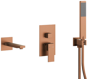 KFA zestaw wannowy podtynkowy z baterią 3-funkcyjną Logon, brushed rose gold PVD 5139-401-34