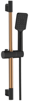 Invena zestaw natryskowy na drążku Midnight, czarny/rose gold AU-35-014-S