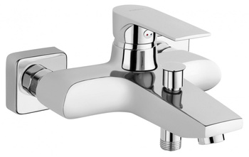 Ferro bateria ALGEO SQUARE wannowa ścienna, chrom BAQ1