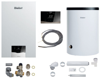 Vaillant pakiet kocioł gazowy jednofunkcyjny VC 30CS/1-5 ecoTEC plus + zasobnik VIH R 200/6B + sterownik VRC 720F sensoCOMFORT + SPS zestaw do szachtu 0010043647