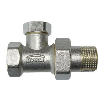 Invena zawór grzejnikowy prosty powrotny do rur stalowych ze śrubunkiem 1/2" CZ-51-P15-W
