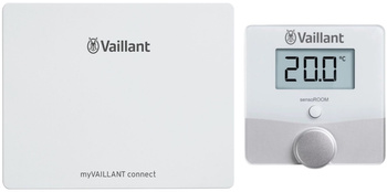 Vaillant zestaw radiowy regulator pokojowy sensoROOM VRT 51f + moduł komunikacji internetowej myVAILLANT connect VR 940f 8000012037