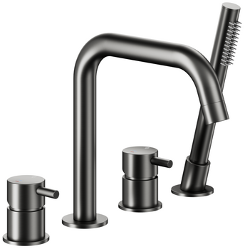 KFA bateria wannowa 4-otworowa Moza, gun metal grey PVD 5035-210-61