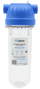 USTM korpus filtra 10" EMI podwójny oring 1/2" WFW12-EMI