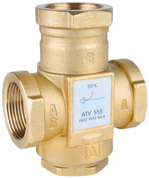 Afriso zawór temperaturowy ATV 555, DN32, Rp1 1/4", Kvs 9, 55°C 1655510