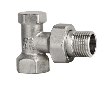 Diamond zawór grzejnikowy kątowy niklowany odcinający 1/2" ART.65-1/2.OK
