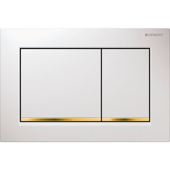 Geberit przycisk uruchamiający Omega 30, przedni/górny, biały-złoty-biały 115.080.KK.1
