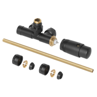 Invena zestaw jednootworowy, zespolony do dolnego podłączenia DUOPLEX PROV, czarny CZ-87-C15