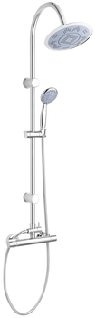 Invena zestaw prysznicowy z deszczownicą i baterią termostatyczną Gracja Slim, chrom AU-15-D01-C
