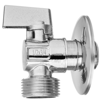 Invena zawór kulowy odcinający z metalowym pokrętłem do baterii, dolnopłuka lub pralki 1/2"x3/4", chrom ZW-11-020-L