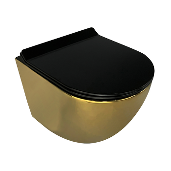 Lavita miska wisząca WC Sofi Slim gold/black 5900378319146