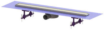 Kessel odpływ liniowy prysznicowy Linearis Compact, L=750, odpływ boczny DN50 z matą fabrycznie zamontowaną 45600.63M