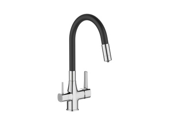 Invena bateria kuchenna z filtrem Glamour, chrom/czarny BZ-02-F08-V