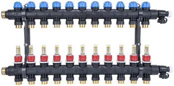 Afriso rozdzielacz ProCalida EF1 K 11 obiegów grzewczych, G1", 0,2÷1,6 l/min 81271