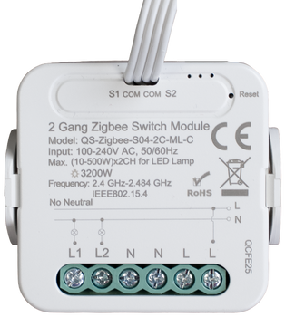 Engo sterownik do oświetlenia, podwójny, 230V bez przewodu neutralnego EL2-WN