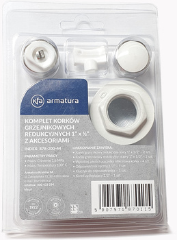 KFA komplet korków grzejnikowych redukcyjnych 1"x1/2" z akcesoriami 878-200-44