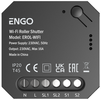 Engo sterownik rolet Wi-Fi do systemu ENGO Smart, podtynkowy EROL-WIFI