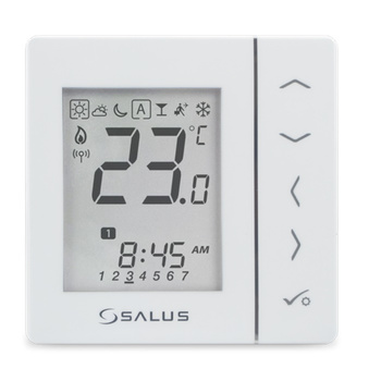 Salus bezprzewodowy, cyfrowy regulator temperatury 4w1, biały, podtynkowy, 230V, kompatybilny z urządzeniami serii iT600RF VS10WRF