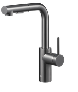 KFA bateria kuchenna stojąca z wyciąganą wylewką i obrotową wylewką 2-funkcyjną Duero Basic, gun metal grey PVD 6623-110-61