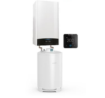 Ariston pakiet ONE PREMIUM 24 NET: kocioł gazowy jednofunkcyjny GENUS ONE SYSTEM 24 + zasobnik BCH 120l ze stojakiem + regulator CUBE S NET ZNONEPRE_NET